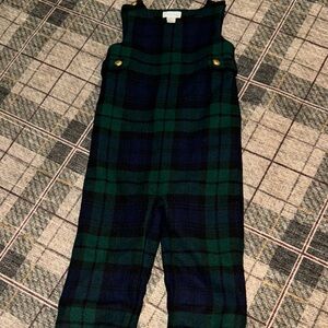 Polo by Ralph Lauren Green & Navy Tartan Jumper Overalls